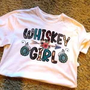 Whiskey girl sublimation t-shirt NEW